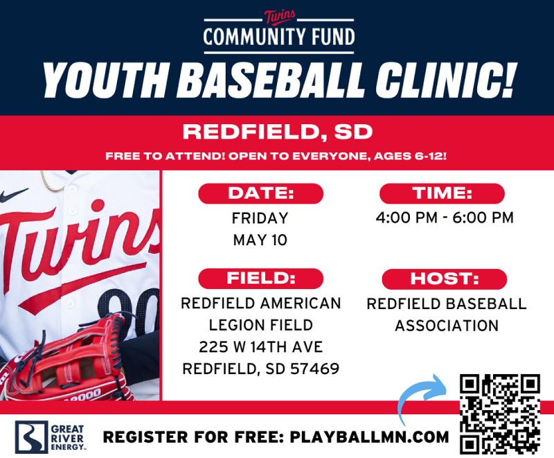 Event Promo Photo For Twins Youth Baseball Clinic