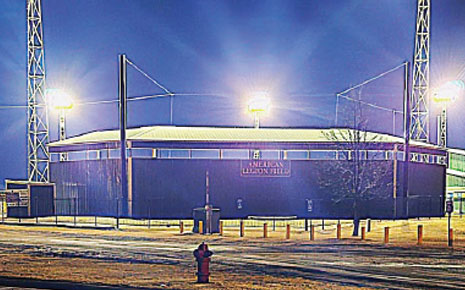 ballfield at night